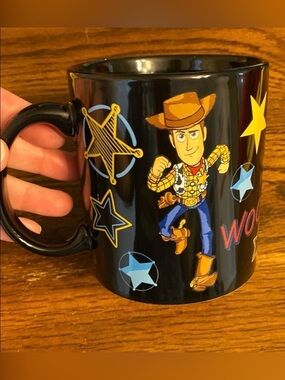Disney Pixar Toy Story Buzz Lightyear Woody Stars Black Mug